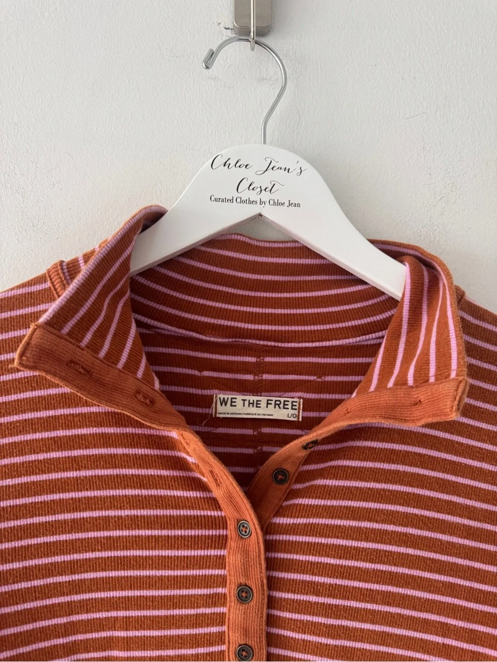 FREE PEOPLE Lake Striped Henley L